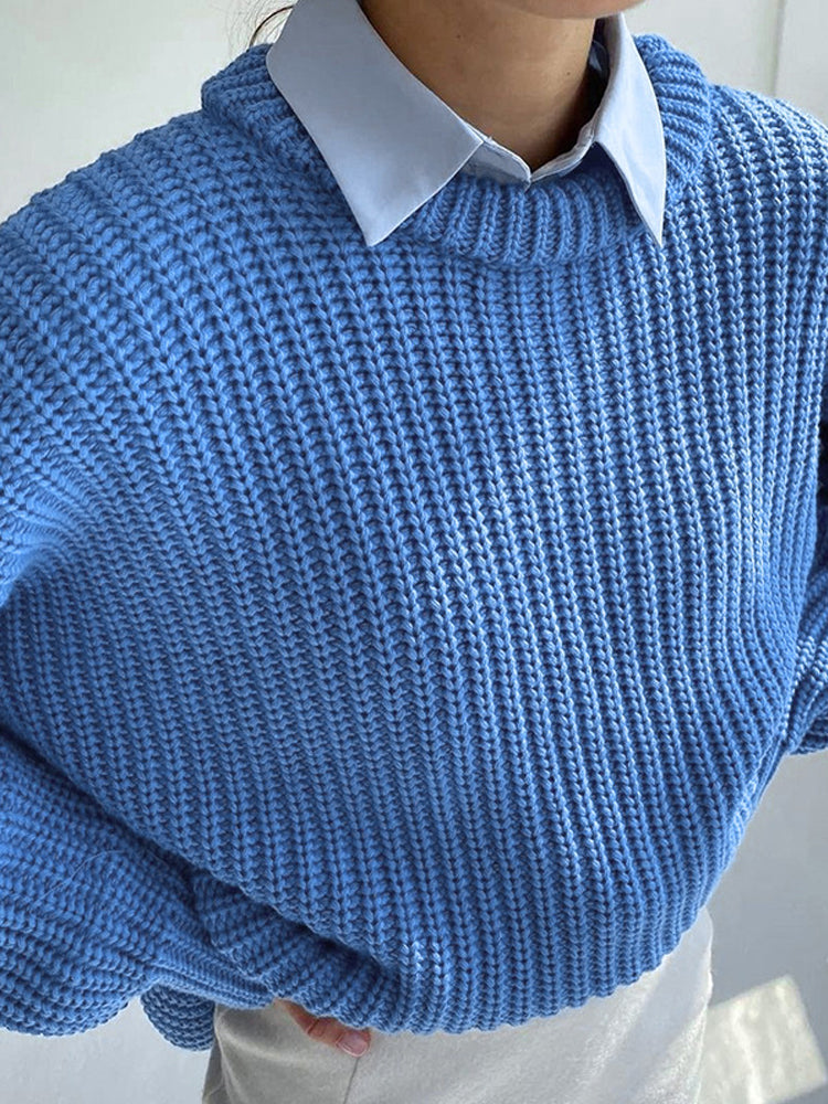 Stilla | Plus size grovstrik pullover til damer