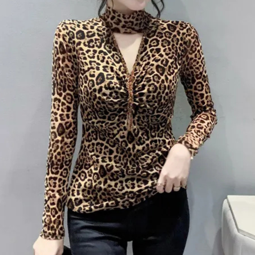 Stilla | Trendy Top med Leopardmønster til Damer