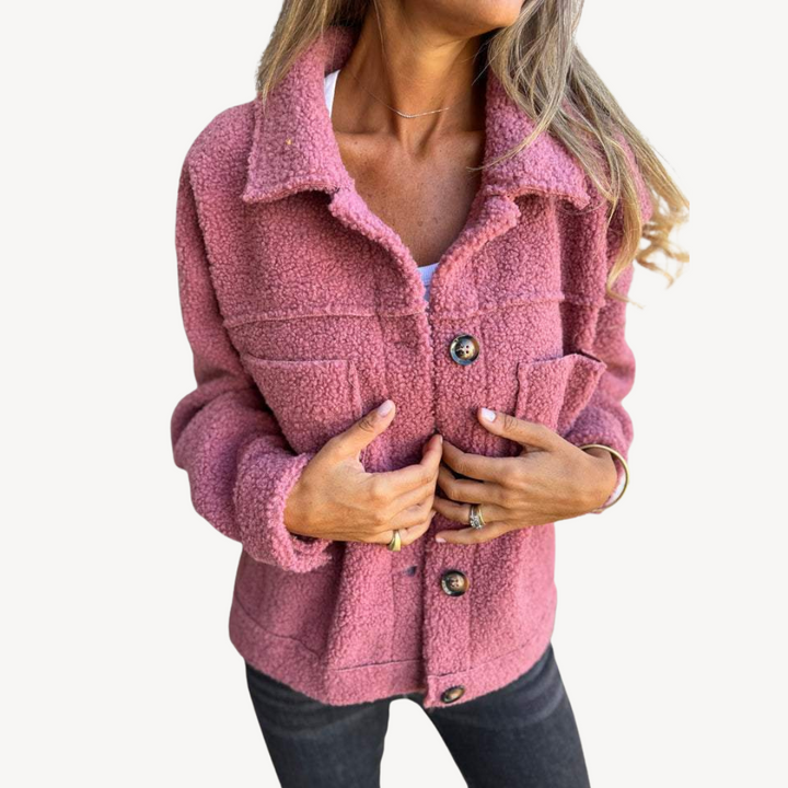 Stilla | Dame Teddyfleece Knapjakke