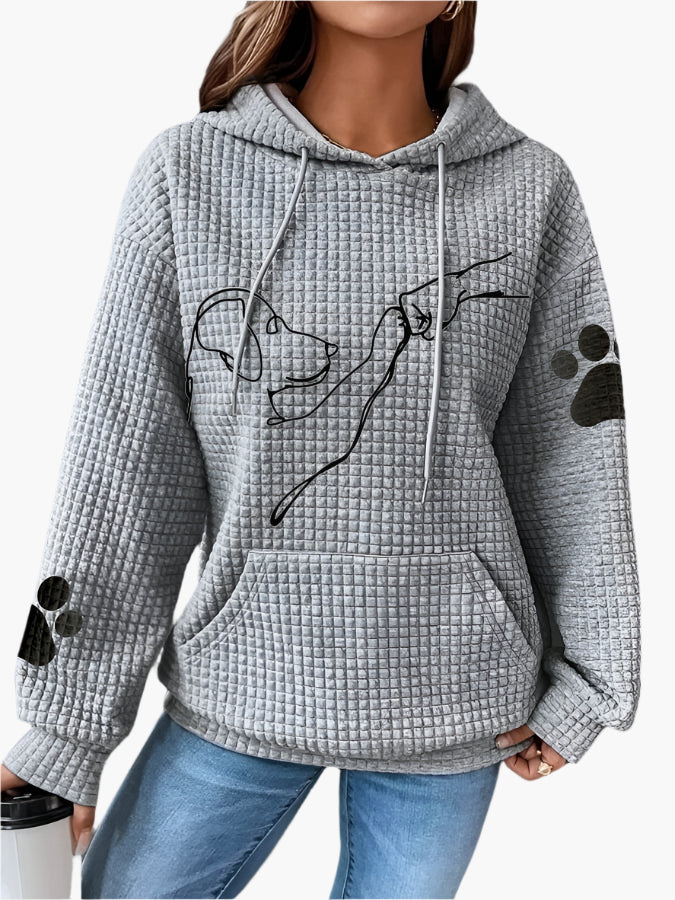 Stilla | Hættetrøje med Hundemotiv - Behagelig Hoodie til Hundeelskere, Fritid & Hverdag
