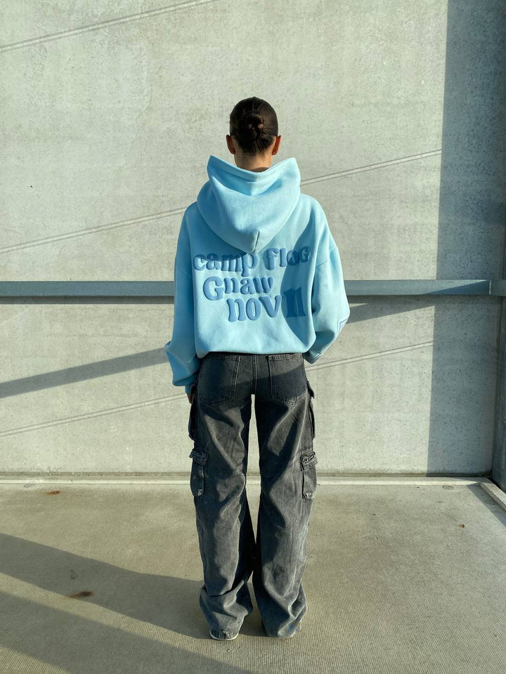 Stilla | Sweatshirt Med Hætte Ghost Blå Baby I Højkvalitetsmateriale