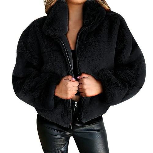 Stilla | Behagelig kunstpelsjakke - Høj krave til vinteren
