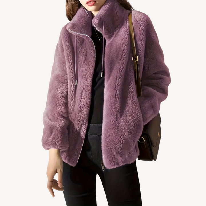 Stilla | Dame Künst pels Zip-Up Jakke