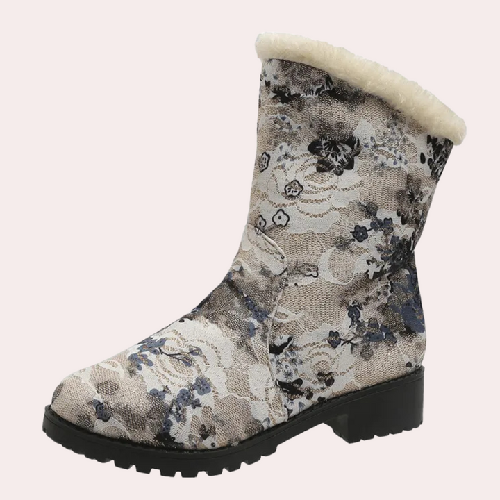 Stilla | Afslappede Sneboots med Blomster til Kvinder