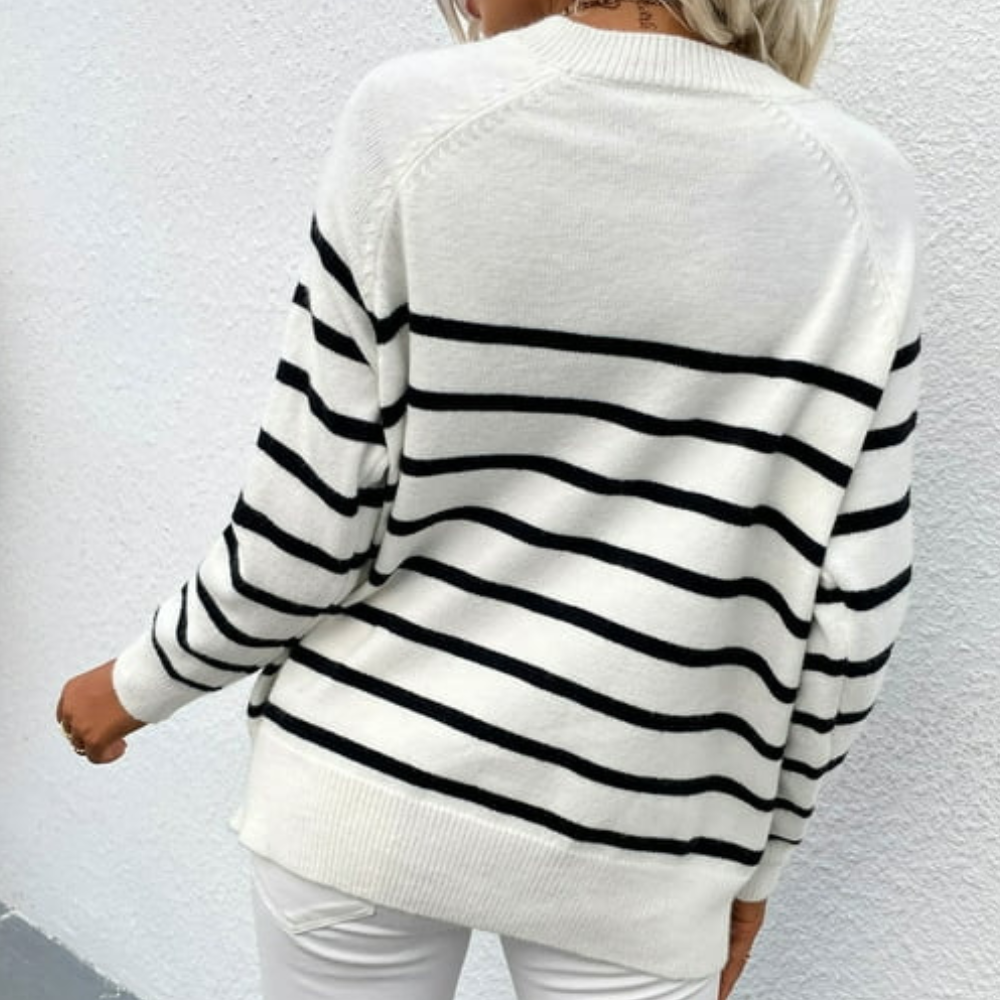 Stilla | Afslappet Stribet Sweater til Kvinder