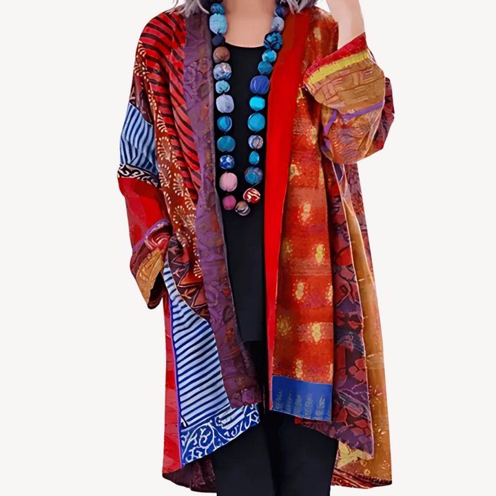 Stilla | Mønstret Kimono-Cardigan til kvinder