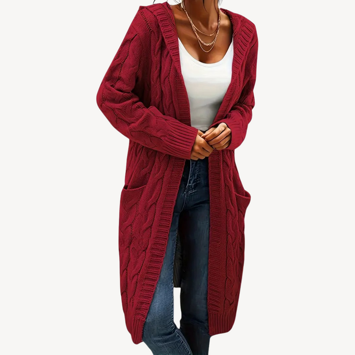 Stilla | Kabelstrik Hættecardigan