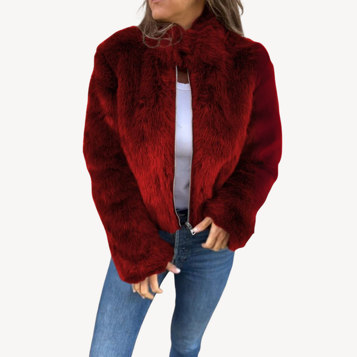Stilla | Dame Künst pels Zip-Up Jakke