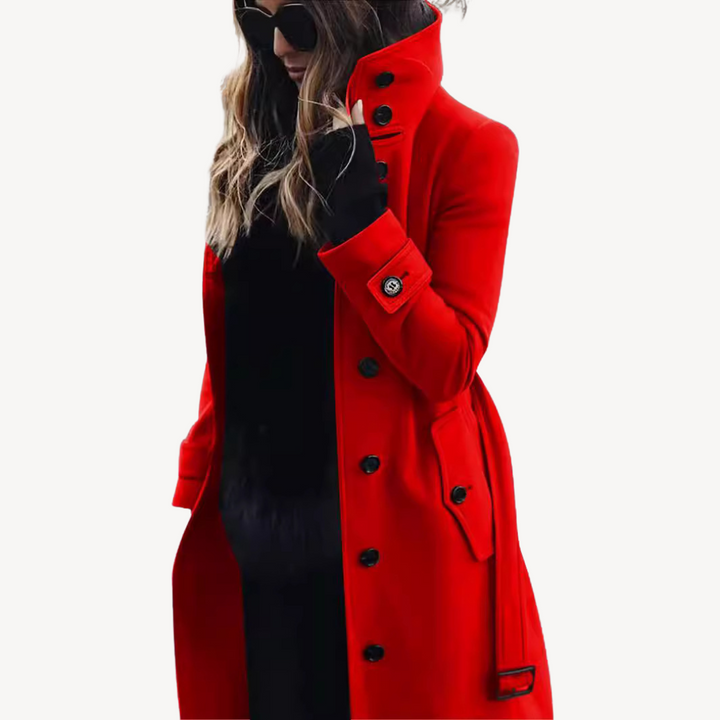 Stilla | Dame uldblanding trenchcoat