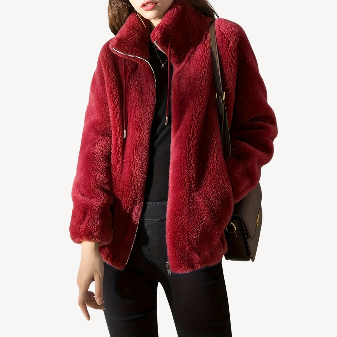 Stilla | Dame Künst pels Zip-Up Jakke