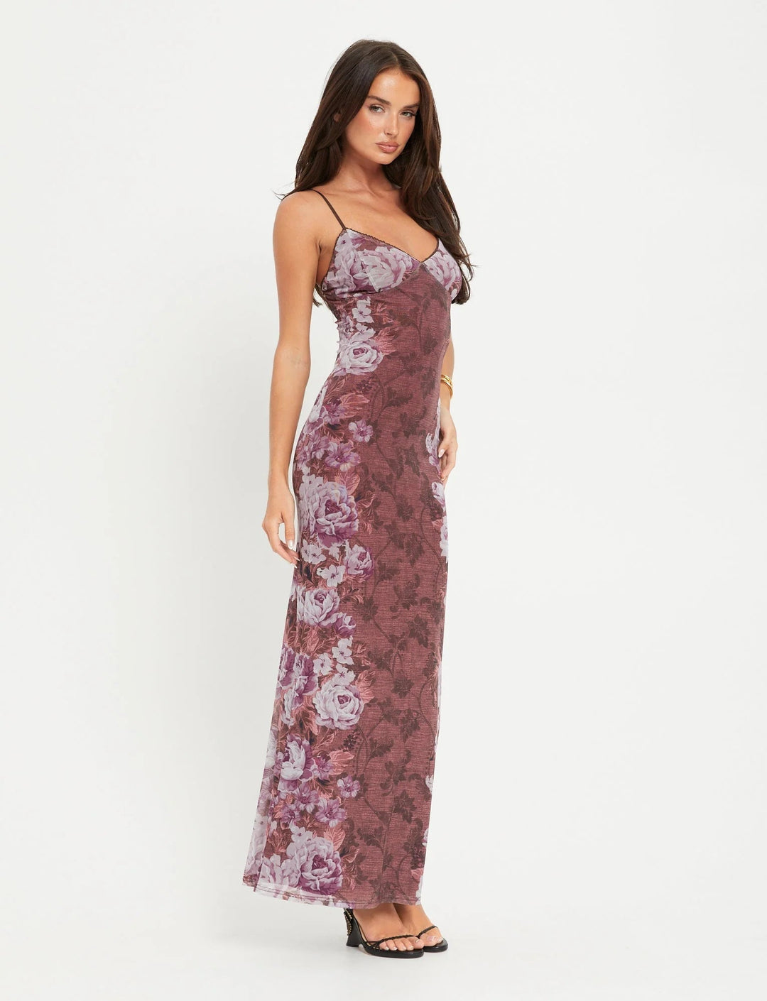 Stilla | Graceful Spaghetti Straps V-hals Maxi Kjole Kvinders
