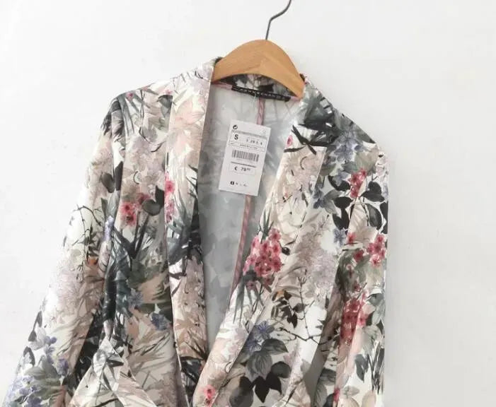 Stilla | Retro Floral Blazer Dame - Fritid - Floral