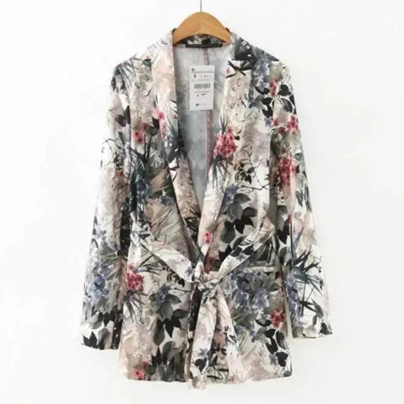 Stilla | Retro Floral Blazer Dame - Fritid - Floral