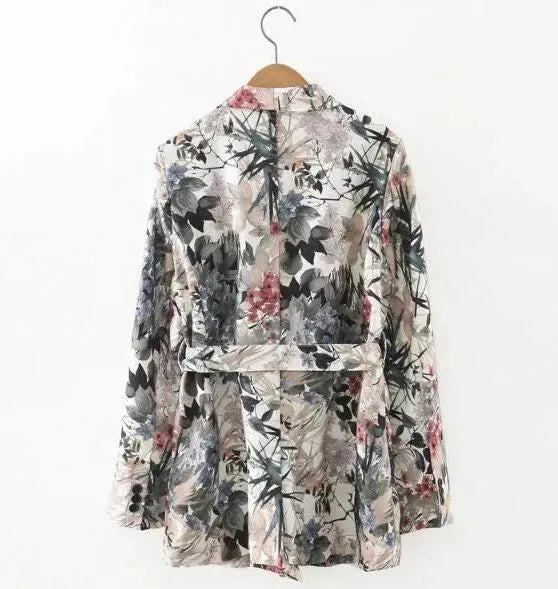 Stilla | Retro Floral Blazer Dame - Fritid - Floral