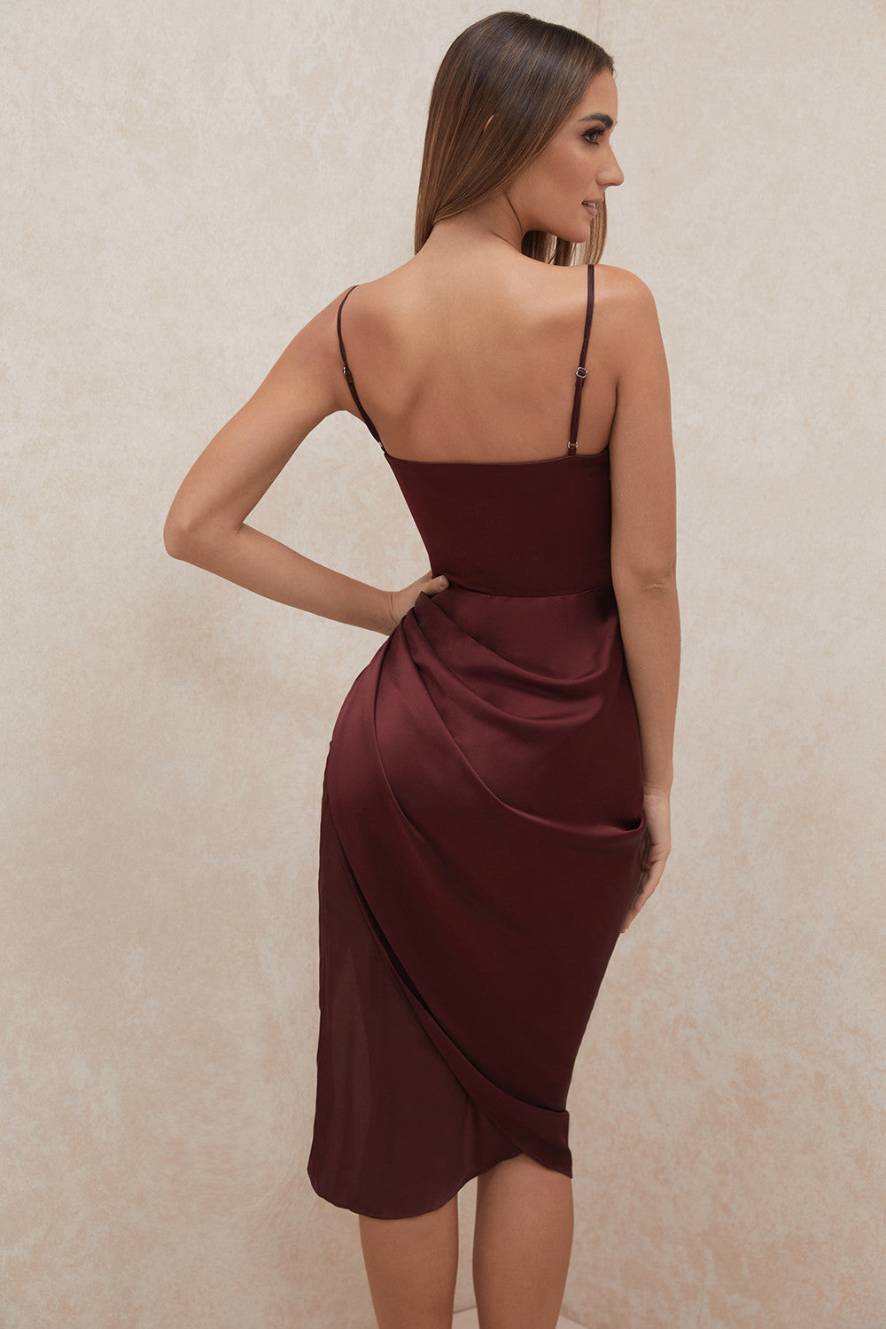 Stilla | Satin Balconette Korset Maxi Kjole