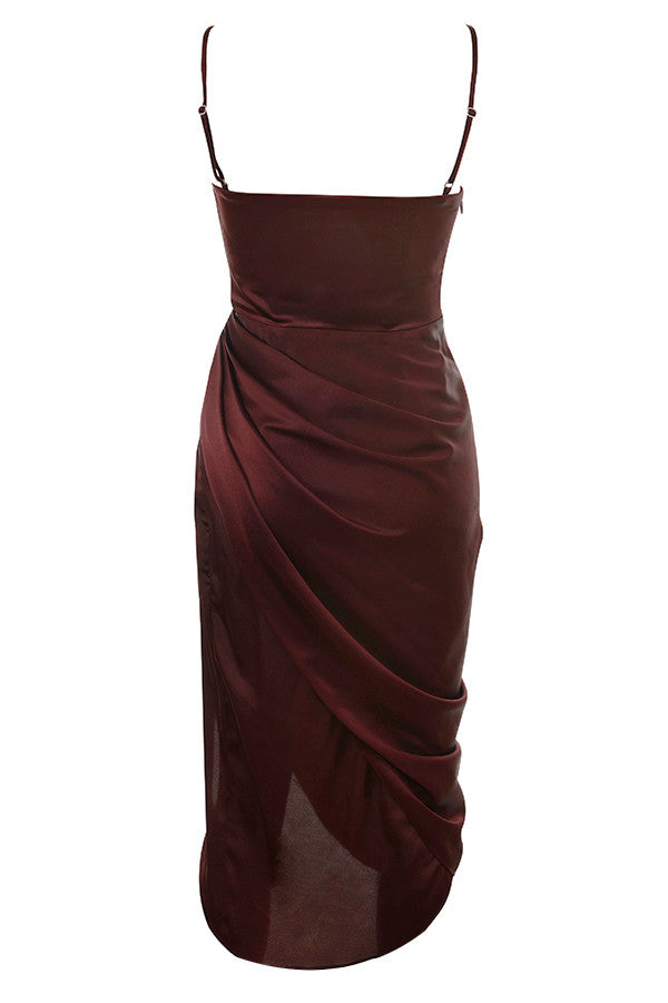Stilla | Satin Balconette Korset Maxi Kjole