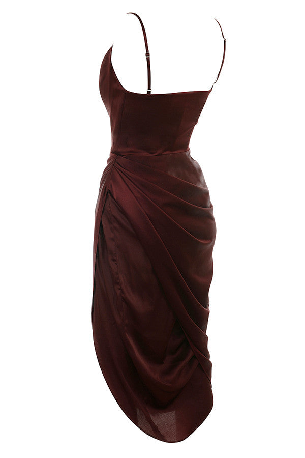 Stilla | Satin Balconette Korset Maxi Kjole