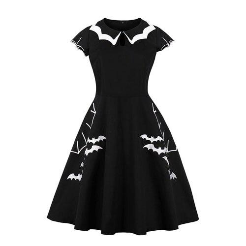 Skovae | Rockabilly Halloween kjole flagermus