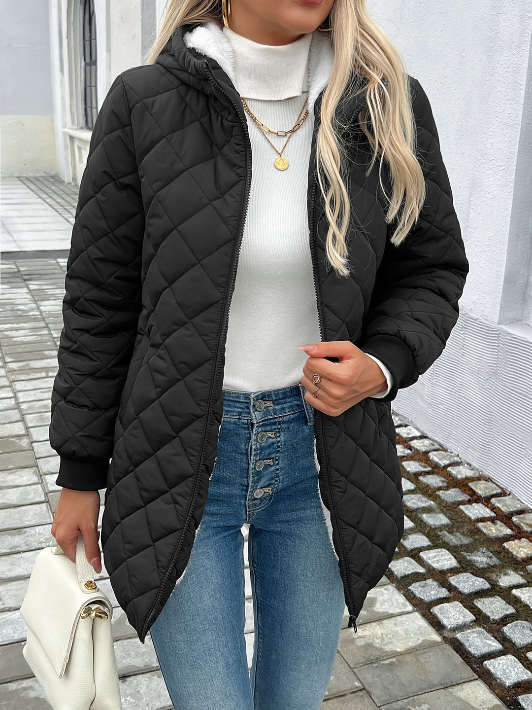 Stilla | Polstret Puffy-Jakke med Lynlås