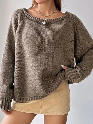 Stilla | Strikpullover med skulderfri ærmer