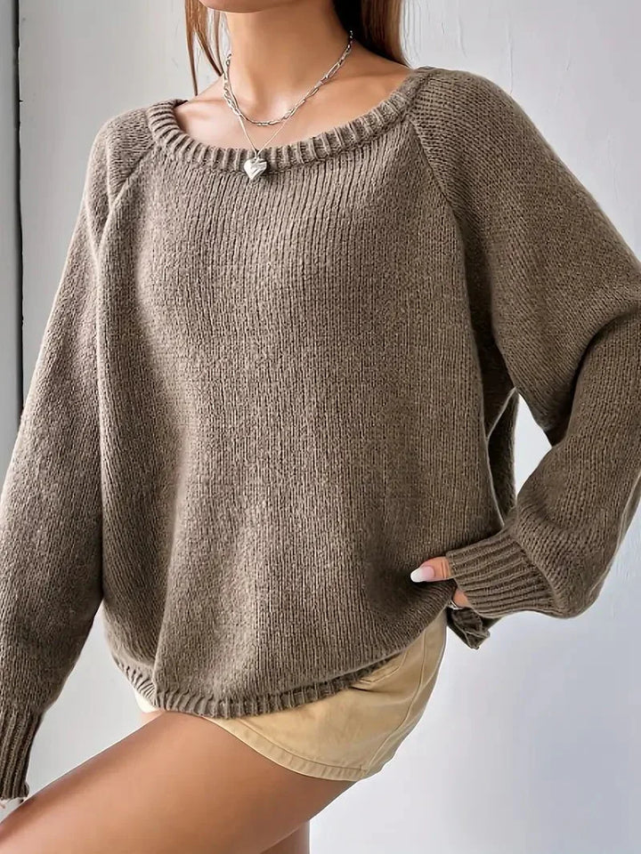 Stilla | Strikpullover med skulderfri ærmer