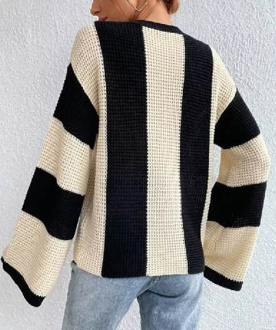 Stilla | Stribet Pullover Med Lange Ærmer Til Damer