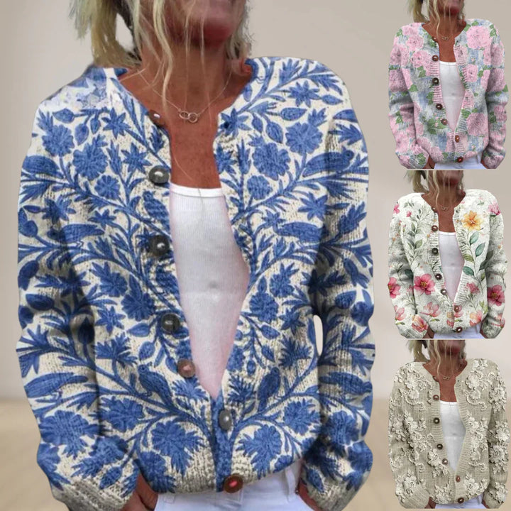 Stilla | Elegant blomster- cardigan