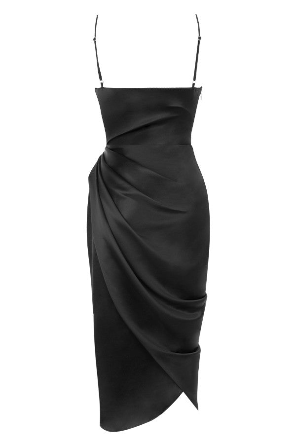 Stilla | Satin Balconette Korset Maxi Kjole