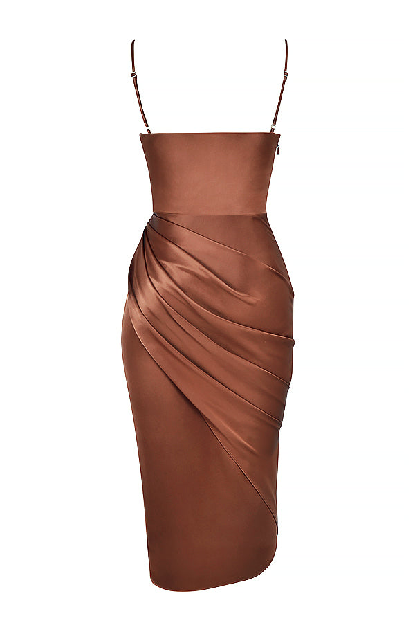 Stilla | Satin Balconette Korset Maxi Kjole