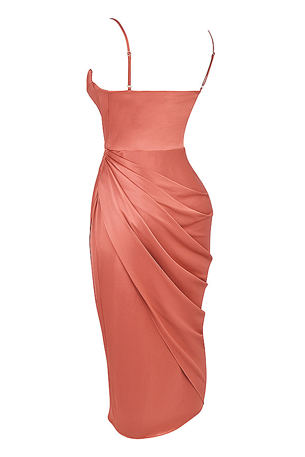Stilla | Satin Balconette Korset Maxi Kjole