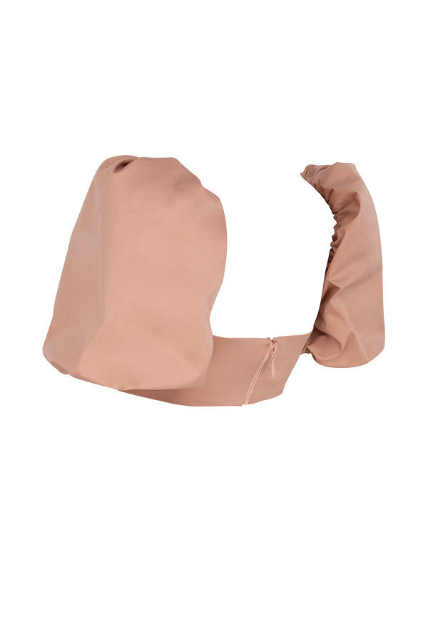 Stilla | Kamelfarvet Bralette Med Pufærmer