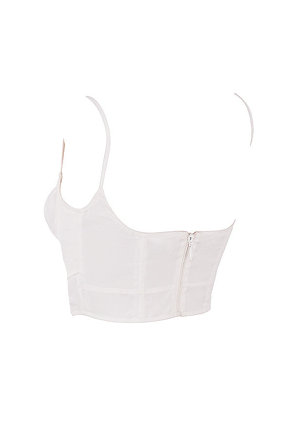 Stilla | Hvidt Cropped Poplin Korset