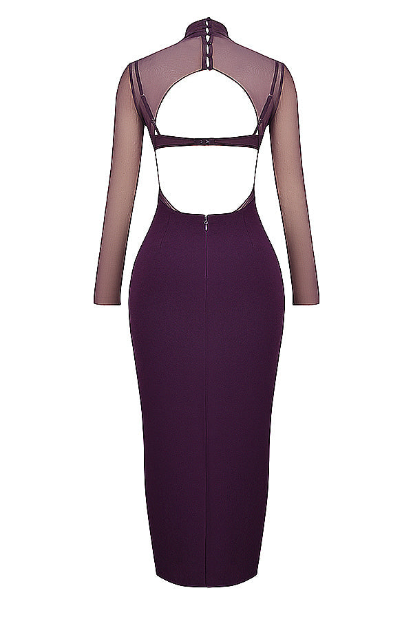 Stilla | Sort Grape Maxi Kjole