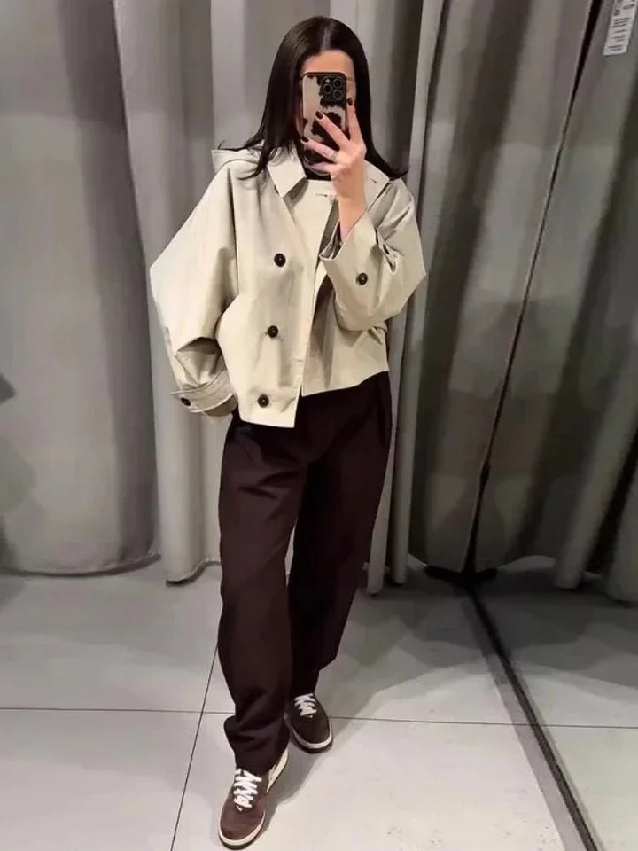Stilla | Hætte Trench Coat