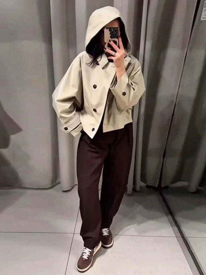 Stilla | Hætte Trench Coat