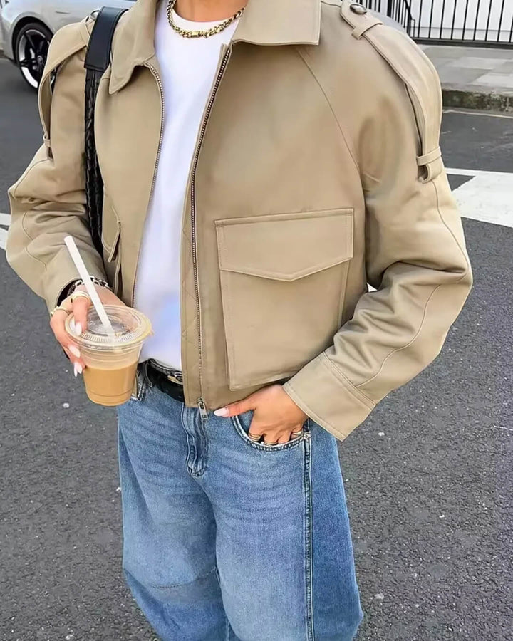 Stilla | Cropped Trench Coat