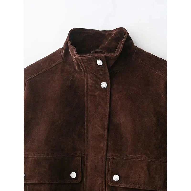 Stilla | Suede Bomberjakke