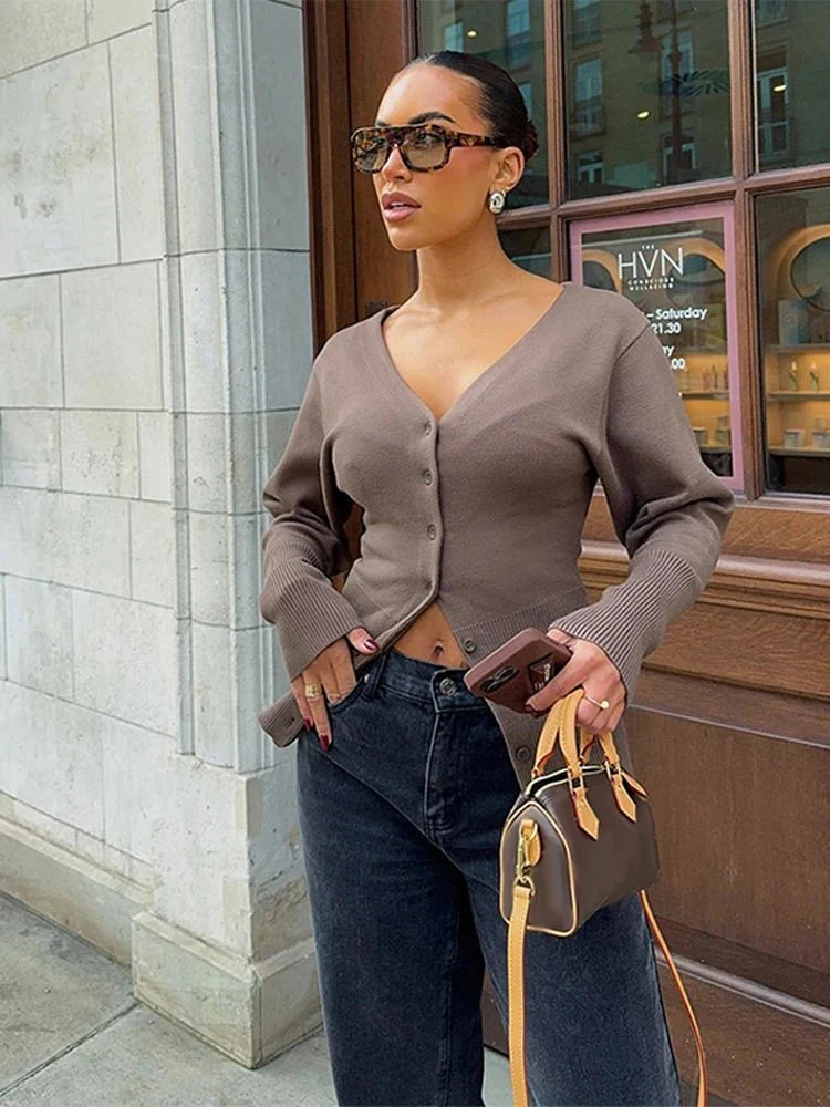 Stilla | V-Hals Strik Cardigan