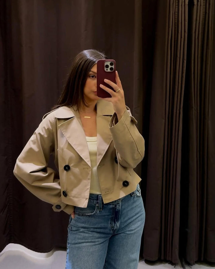 Stilla | Cropped Trenchcoat