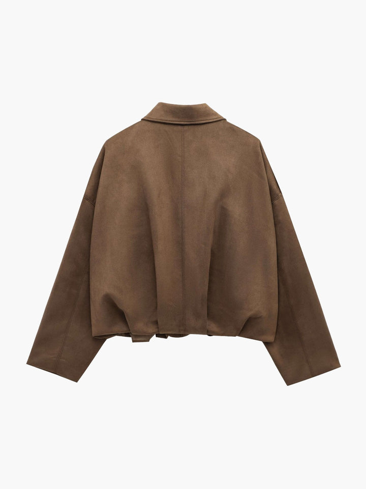 Stilla | Syntetisk Suede Bomberjakke