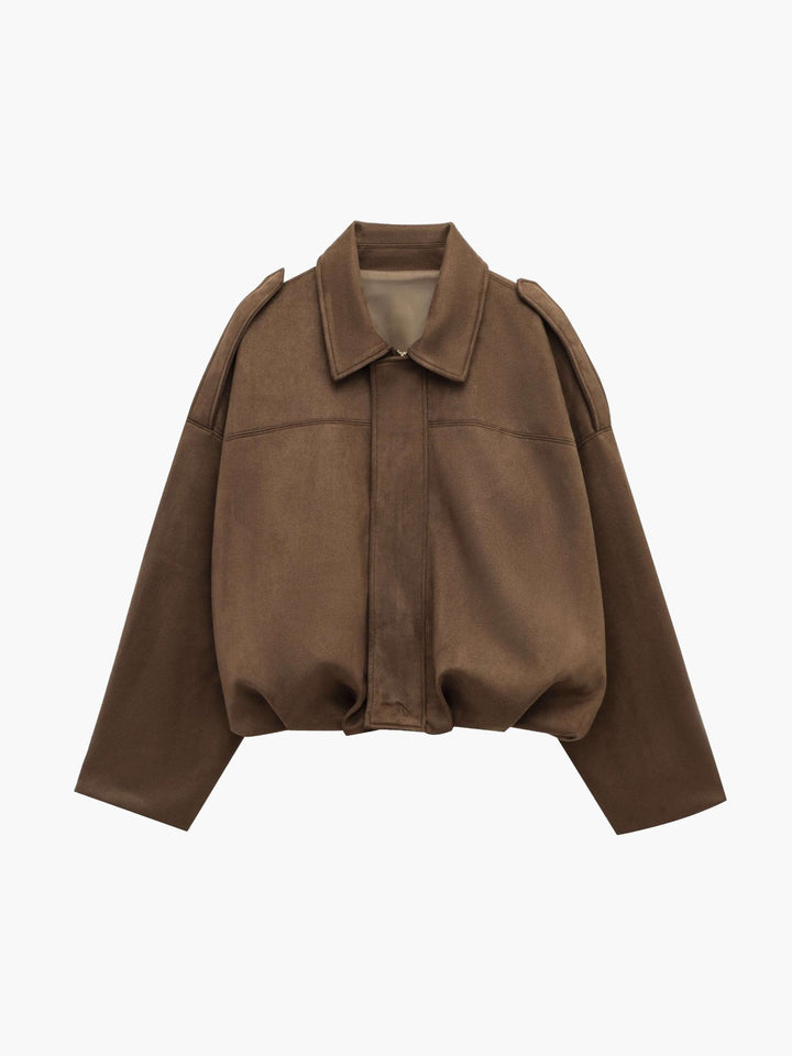 Stilla | Syntetisk Suede Bomberjakke
