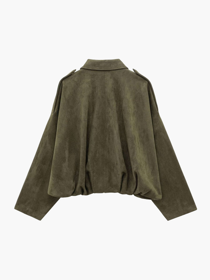 Stilla | Syntetisk Suede Bomberjakke