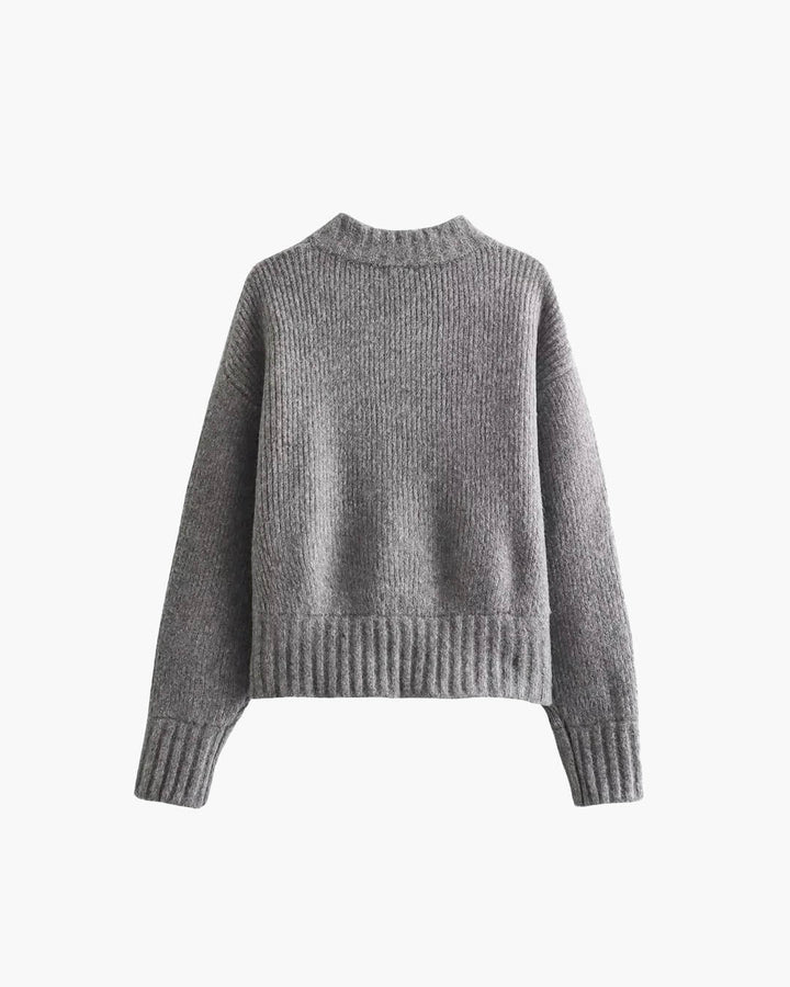 Stilla | Cardigan Vintage Strikjakke med Lynlås