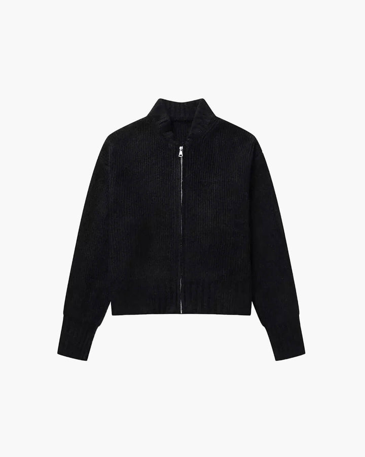 Stilla | Cardigan Vintage Strikjakke med Lynlås