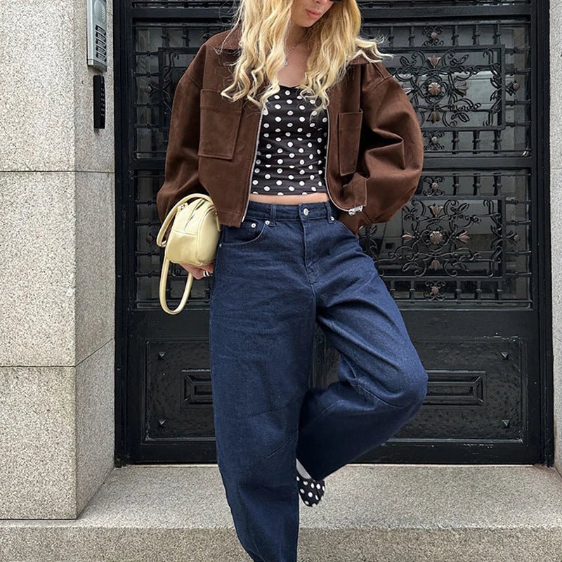 Stilla | Suede Bomberjakke