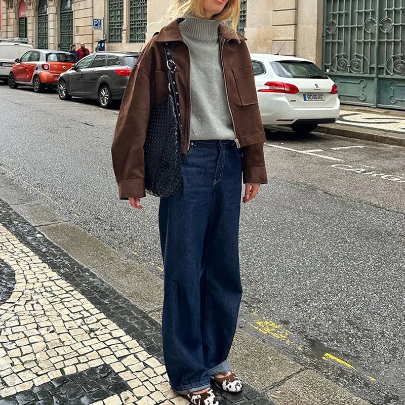 Stilla | Suede Bomberjakke