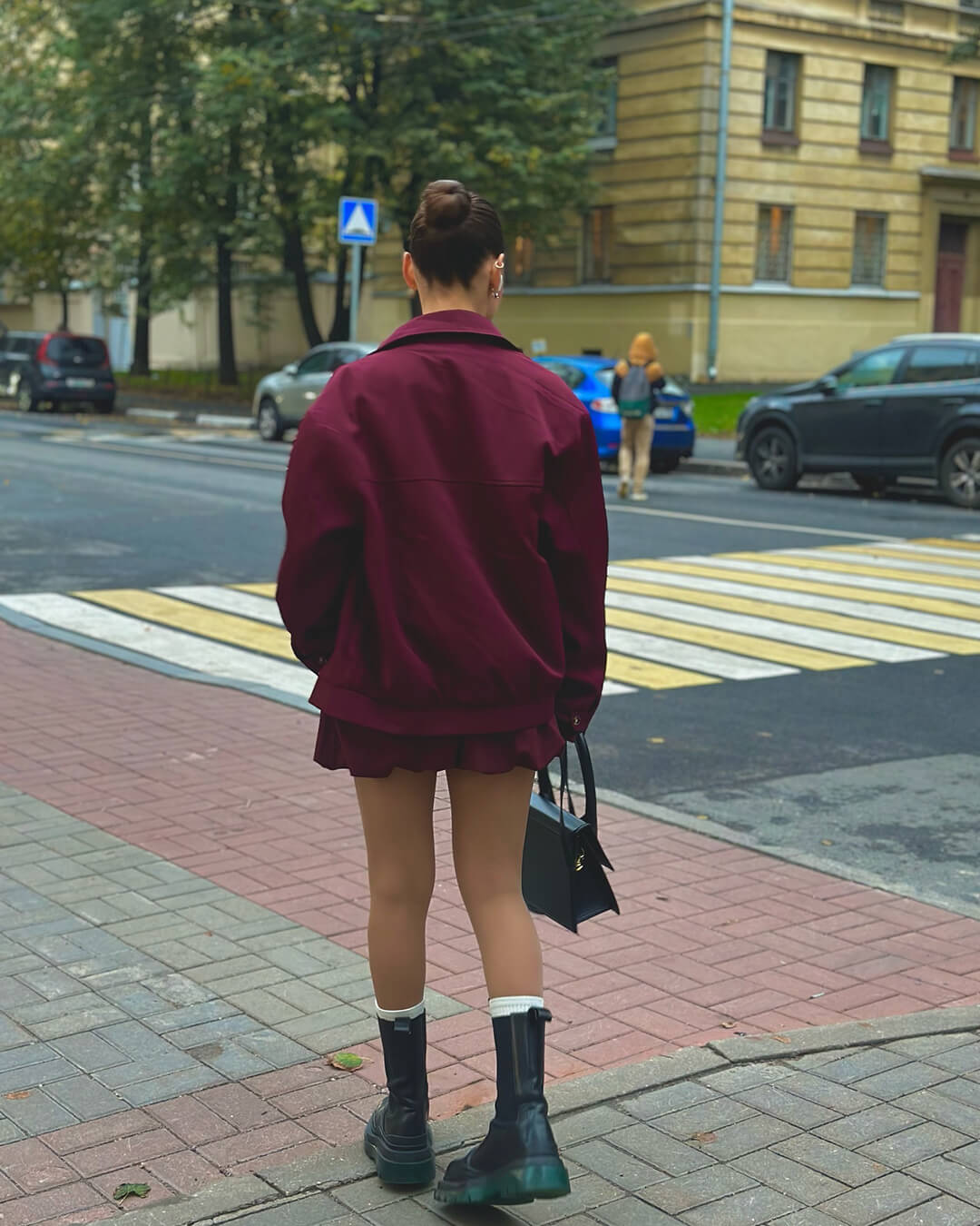 Stilla | Burgundy Bomberjakke