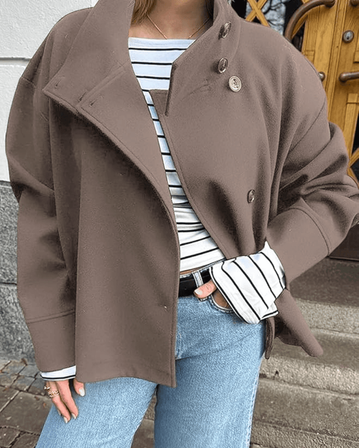 Stilla | Elegant Jakke med Stående Krave