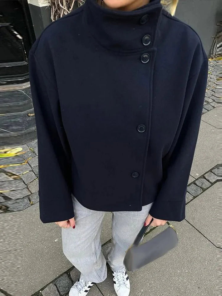 Stilla | Elegant Jakke med Stående Krave