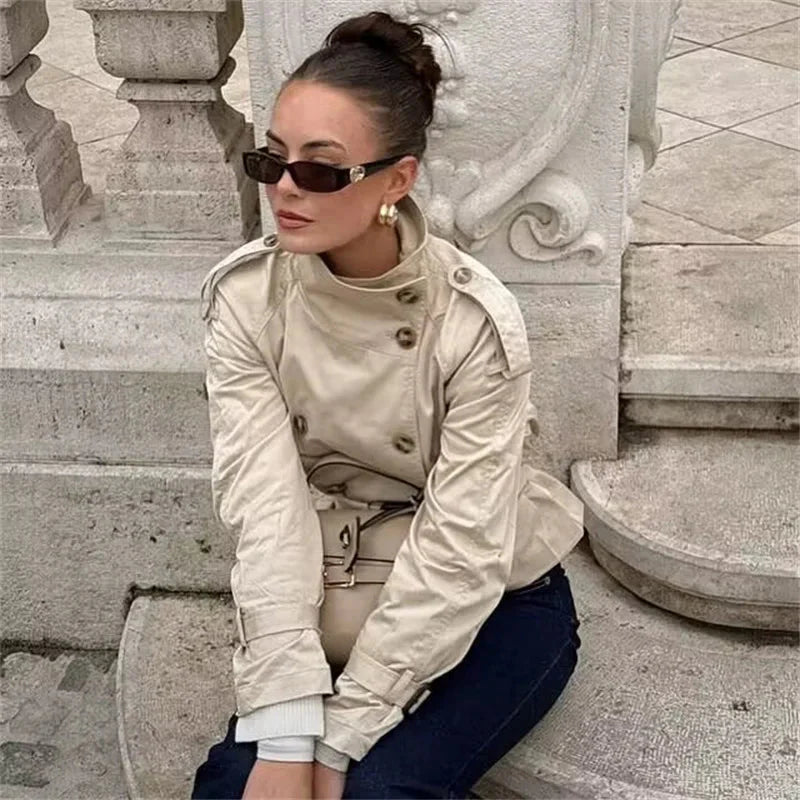 Stilla | Cropped Trenchcoat
